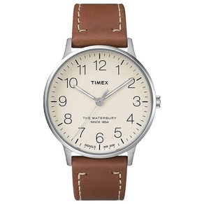 Timex 남성용 워터버리 클래식 40mm 시계 브라운/크림