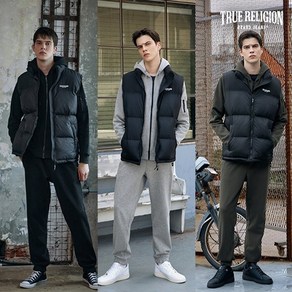 [쇼핑엔티] 트루릴리전 24FW 최신상! 코튼블렌딩 패딩베스트 셋업 3종 남성(상하의셋업 + 패딩베스트)