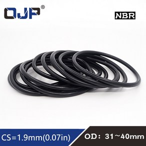 오링 o-ing 20 개/몫 고무 링 NBR 씰링 O CS1.9mm OD31/32/33/34/35/36/38/40mm O-링 씰 가스켓 오일 Oing 와셔, 39x35.2x1.9mm, 20pieces, 20개