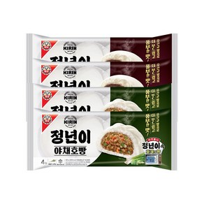 정년이 기린 호빵 팥 (4입)x2개+야채 (4입)x2개, 360g, 4개