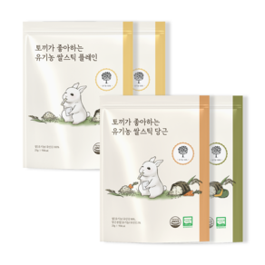[앨리스] 토끼가 좋아하는 유기농 쌀스틱, 4개, 25g, 플레인 2개, 당근 1개, 단호박 1개