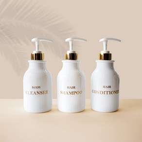 홈스토킹 욕실 디스펜서 골드&실버500ml, 1. 화이트 골드 500ml, 2.벨폰트, 1. SHAMPOO