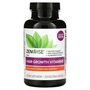 Zenwise Health Daily Hai Gowth Vitamins 120 Vegetable Capsules, 120정, 1개