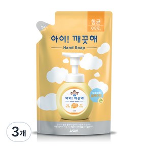 아이깨끗해 폼 핸드솝 순 파우더향 리필, 450ml, 3개