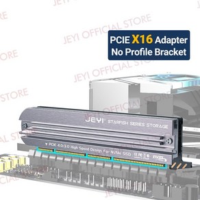 JEYI 데스크탑용 확장 카드 알루미늄 SSD 방열판 포함 M.2 NVME-PCIe 4.0 3.0 어댑터 NVMe 64Gbps Gen4 PCI, 03 PCIE x16