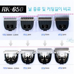 리케이 RK-650 교체날 이발기날10F4F5F7FRK-700, 4F(9mm), 1개