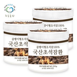 푸른들판 국산 초석잠환 100% 210g 3통 골뱅이 생초석잠 뿌리 환, 3개