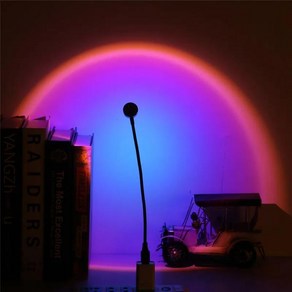 USB 일몰 프로젝션 사진 배경 장식 창의적인 침실 미용 야등 가정용 LED Rgb, 04 Blue Puple