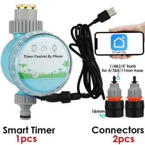 Spocycle 정원 급수 타이머 와이파이 자동 드립 관개 무선 스마트 컨트롤러 온실 시스템 키트 전화, wifi time to 1I4-b