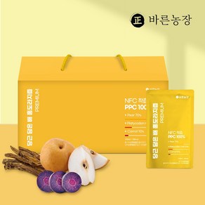 바른농장 당근 배 도라지즙 진한 홍도라지 진액 물넣지않은 착즙 100%, 1세트, 100ml