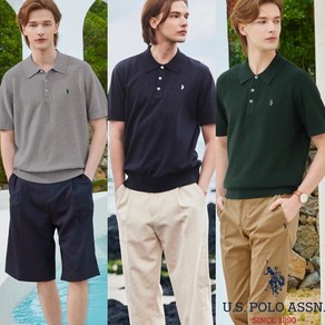 [U.S POLO ASSN.] 25Summe 반팔 카라 니트 남성 3종
