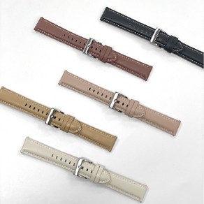 JIVA 갤럭시 워치 5 4 3 프로 클래식 호환 프리미엄 레더 스트랩 40mm 41mm 42mm 44mm 45mm 46mm, 22mm, 그레이, 1개