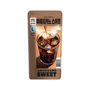 유어스 아메리카노스위트 L 아이스파우치음료 340ml x 7개