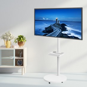 TV거치대 삼탠바이미 삼성 M5 M7 이동식 티비스탠드 모니터스텐드 받침대 룸앤티비, MS-50S 화이트, 1개
