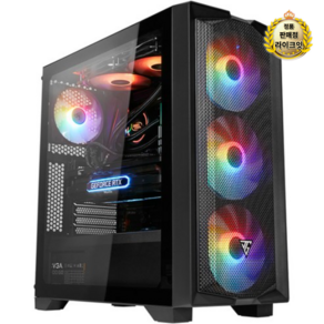 주연테크 카운터 게이밍 데스크탑 D534F36TP (i5-13400F WIN11 Po NVME 512GB DDR5 16GB RTX3060 Ti), 기본형