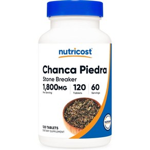 Nuticost 뉴트리코스트 Chanca Pieda 찬카피에드라 Stone Beake 120 정 1800mg 60 Bottle, 120정, 1개