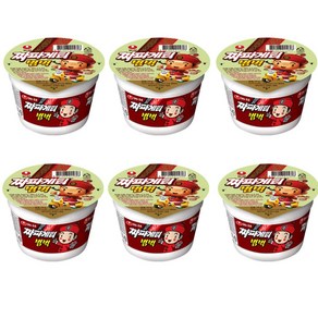 Nongsim Chapagetti Bumbuck Koea Noddle Ramen Smal 농심 짜파게티 범벅 코리아 국수 라면 작은 컵 검정 된장 간편 요리 (2.4oz x 6p, 6개