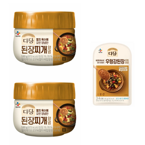 CJ 다담 된장찌개 530g x 2개 + 우렁강된장비빔양념 140g, 1세트