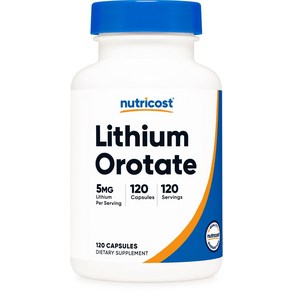 Nuticost Lithium Ootate 5mg 120 Capsules - Non-GMO Gluten Fee 723022, 1개, 120정