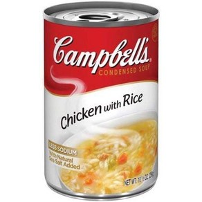 Campbell's Condensed Healty Request Chicken & Rice Soup 10.5oz 캠벨 농축 건강식 치킨 & 라이스 수프 10.5oz 캔(6팩, 297g, 6개