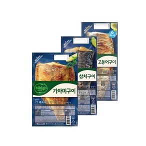 CJ 비비고 고등어구이 60g + 삼치구이 60g + 가자미구이 70g [각 2개씩], 1, 세트, 고등어2+삼치2+가자미2