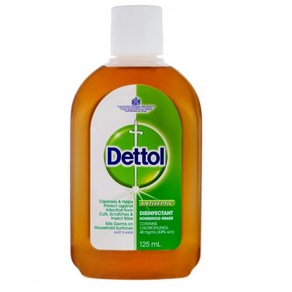 데톨 안티셉틱 하우스홀드 그래이드 125ml 4팩 Dettol Antiseptic Disinfectant Household Gade, 4개