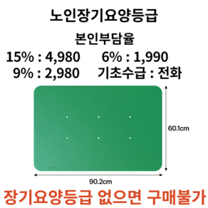 미세 패턴으로 우수한 미끄럼방지 기능 NSAM-0190 미끄럼방지매트 복지용구, 일반구매, 1개, 녹색