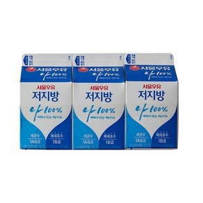 서울 저지방 우유 200MLx3개 (냉장), 200ml, 3개