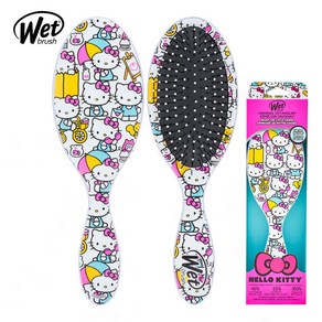 웻브러쉬 디즈니 프린세스 키티 겨울왕국 오리지널 디탱글러 WET BRUSH DISNEY PRINCESS KITTY FROZEN ORIGINAL DETANGLER, 1개, 키티화이트