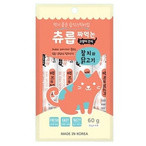 고양이 습식 간식 참치 닭고기 60g 1P, 1개