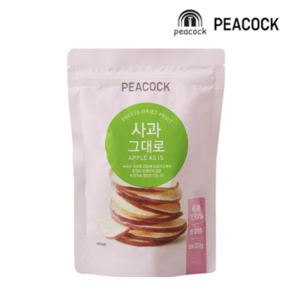 피코크 사과 그대로 30g (사과 100%) [중량 67% 증가], 5개