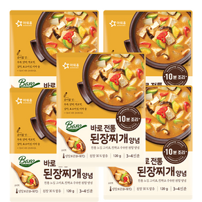 아워홈 바로 전통 된장찌개 양념 120g, 5개