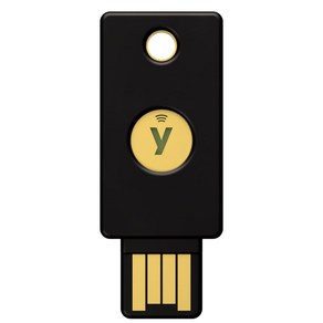 유비코 보안키 Yubico FIDO 보안 키 NFC - 컴퓨터 노트북 2단계 인증 USB 및 NFC 보안키, 1개