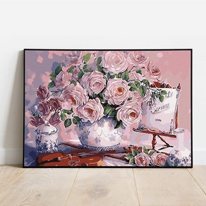 플레이어바웃 DIY 장미와 바이올린 명화그리기 세트 유화 40 x 50, 장미와 바이올린 (MG127), 1개