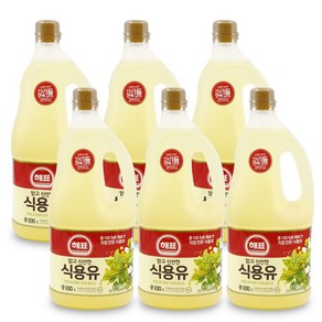 해표 식용유 1.8L x 6P 콩기름 사조대림, 6개