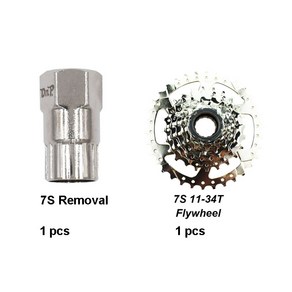 드리프트 매니아 자전거 7S 스크류 프리휠 11-28T/11-34T 7단 플라이휠 전기 자전거용, 03 1134T AND REMOVAL, 1개