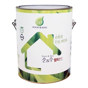 노루페인트 친환경 수성페인트 순앤수 멀티 3.8L 계란광