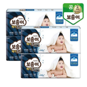 보솜이 메가드라이 팬티형 기저귀 남아용, 특대형(XL), 104매