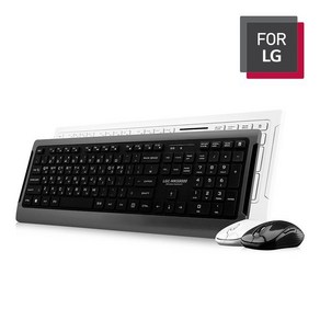 Fo LG 무선키보드마우스세트 MKS 8000 (덮개 포함), 블랙, 블랙