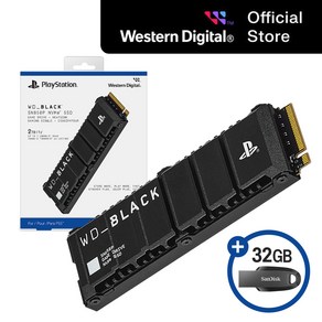 WD 공식인증정품 BLACK SN850P 히트싱크 NVMe SSD fo PS5 Consoles 2TB 소니공식인증, SN850P/2TB