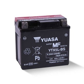 [유아사]야마하(Yamaha) 비위즈50 100(bws50 bws100) - YTX5L-BS 배터리, 1개