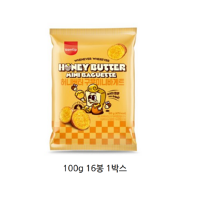 삼립 허니버터 구운 미니 바게트 100g, 16개