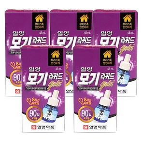 90일 리퀴드 그린세이프 액체 전자 모기향 모기 모기약 일양 전기모기약 리필 훈증기, 45ml, 5개