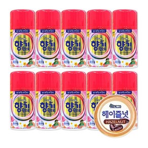 산도깨비 리필형 에어프레셔 향기속으로 향캔 290ml x 택일, 10개, 헤이즐럿향