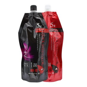 본코스메틱 퍼펙트퓨전 오징어먹물 5분 퀵스피드 컬라크림 염색약 1제 450ml + 2제 450ml