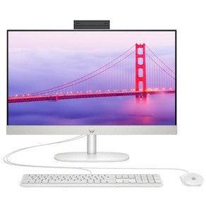 HP 2024 일체형 PC 라이젠5 라이젠 7000 시리즈, Shell White, 16GB, 512GB, Fee DOS, 24-CR0001KL