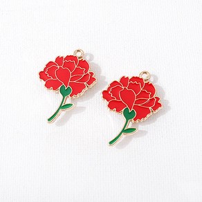 싼비즈 [7356-24]에폭펜던트 카네이션 20x31mm 골드 1개