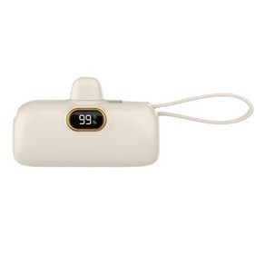 뉴클 PD 고속 22.5W 도킹형 보조배터리 메인 8핀 + 서브 C타입 스트랩 5000mAh, NCPB-5KPD-13-LGC(메인 8핀+서브 C타입 스트랩), 베이지