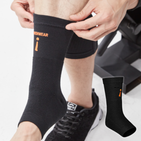 [인포벨]인크레디웨어 발목 압박밴드 의료기기 INCREDIWEAR ANKLE SLEEVE 블랙, 1개, S/M