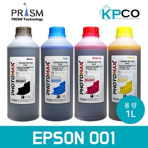 프리즘 EPSON 001 대용량 무한 리필 잉크 1L 호환 L3100 L3156 L6190 L6290, 1개, EPSON 001-4색 1세트